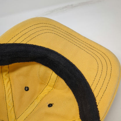Tommy Hilfiger Baseball Cap Yellow OSFM Expedition Series Leather Strapback Hat