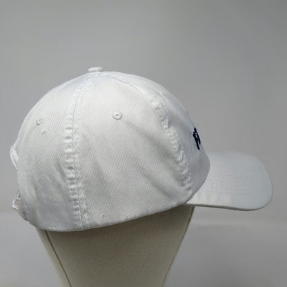 Hit Wear FinanceTech White Baseball Cap One Size Textured Logo Strapback Hat
