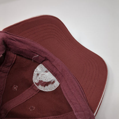 Unbranded Fitted Hat Red One Size Stretch Embroidered Logo 6 Panel