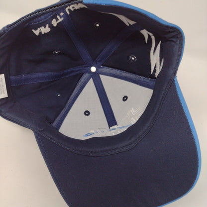 AIR St Luke's Strapback Hat Blue OSFA Adjustable Embroidered 6 Panel Cotton