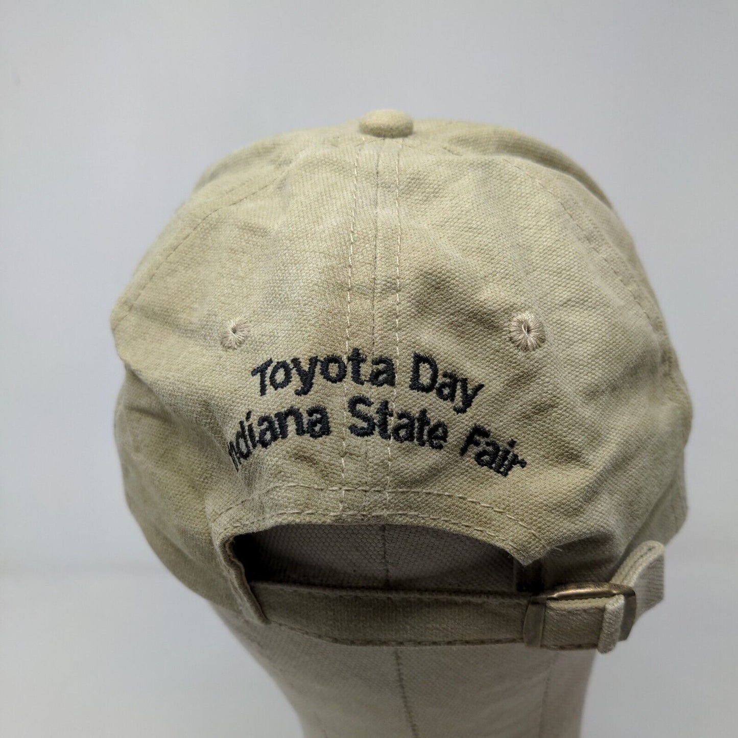 Toyota Men's Slideback Hat Tan Adjustable Indiana State Fair Embroidered Logo
