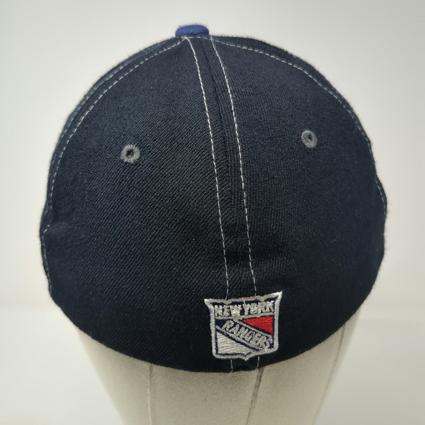 New York Rangers NHL Zephyr Cap Hat Black L Stretch Fit Curved Brim Embroidered