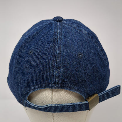 Unbranded Slideback Hat Blue One Size Adjustable Denim Vented Holes Blank