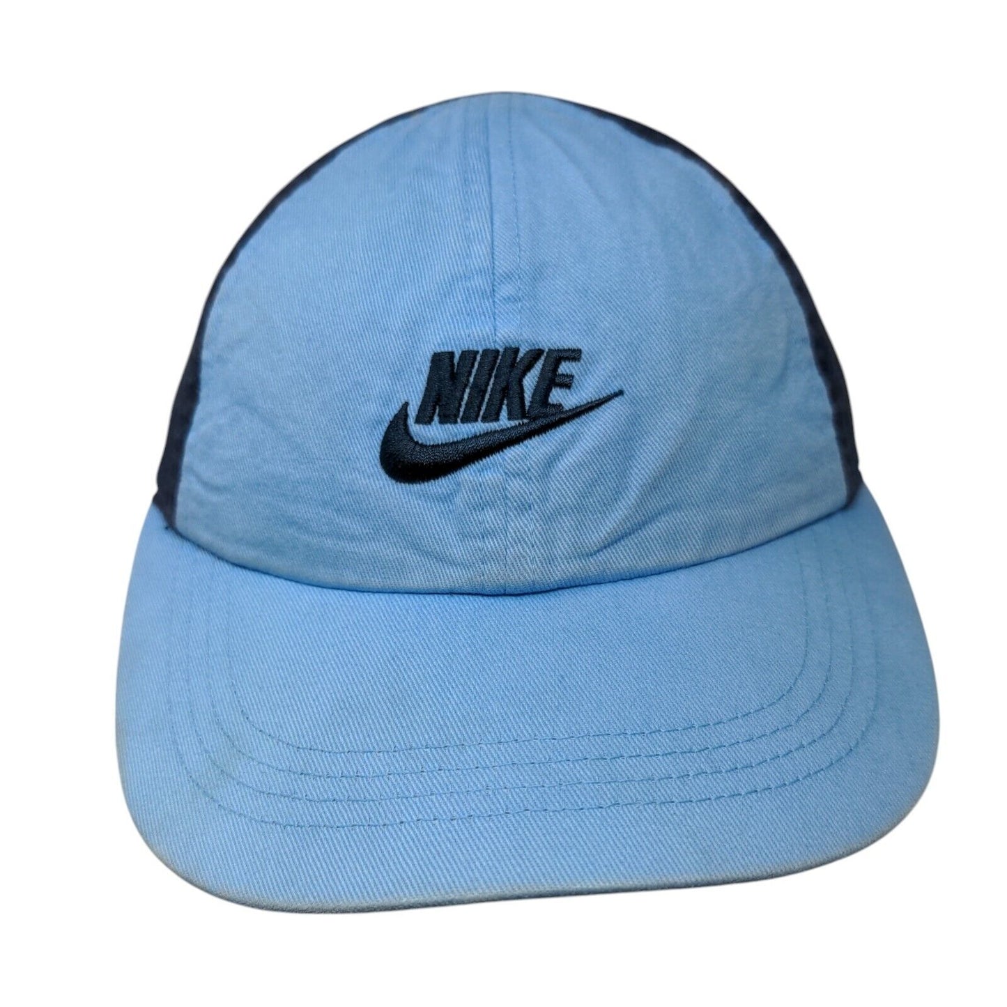 Nike Child Strapback Hat Blue One Size Adjustable Embroidered Swoosh Logo Cotton