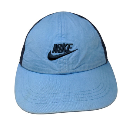 Nike Child Strapback Hat Blue One Size Adjustable Embroidered Swoosh Logo Cotton