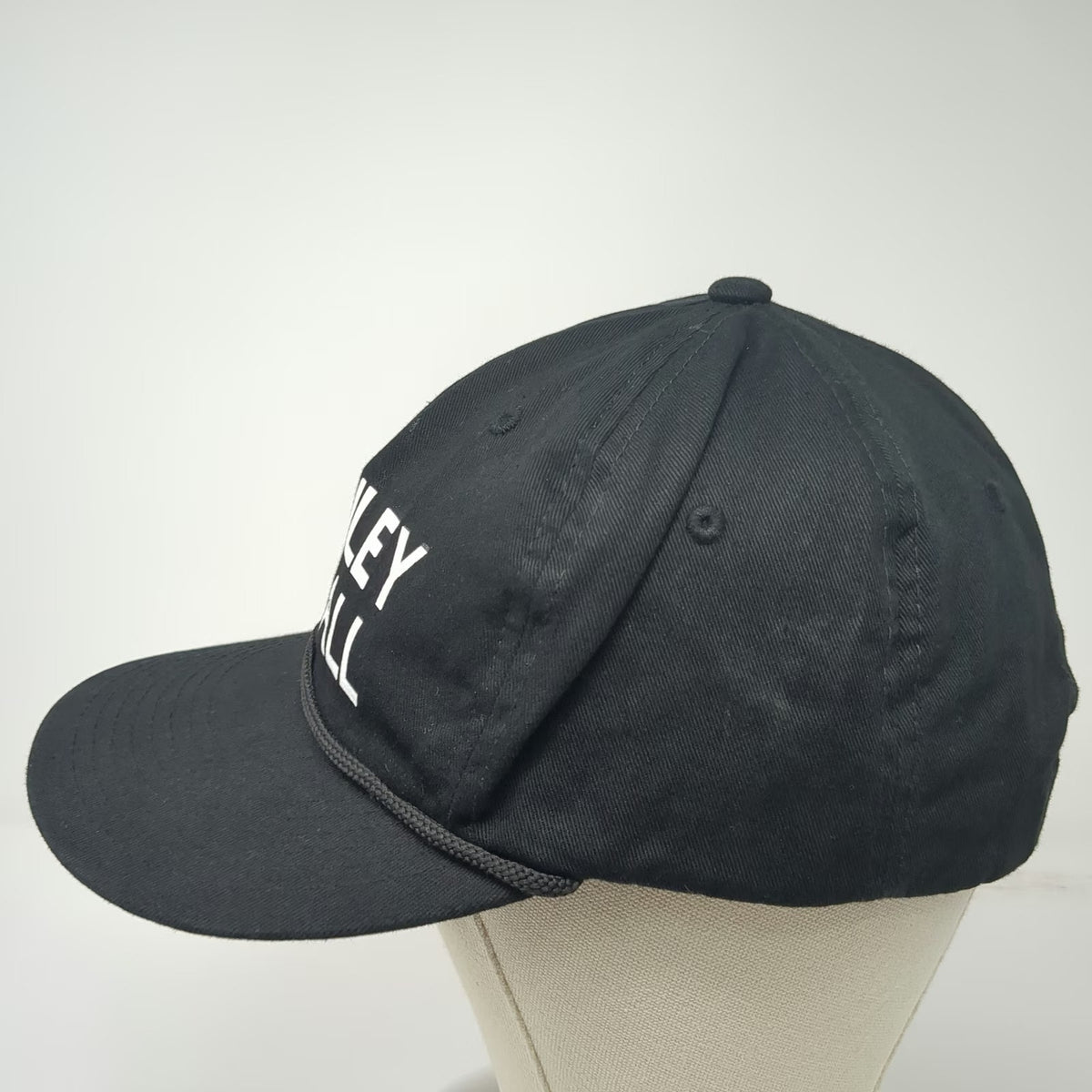Decky 5 Panel Black Hat One Size Stanley McCall Rope Snapback Cotton Structured