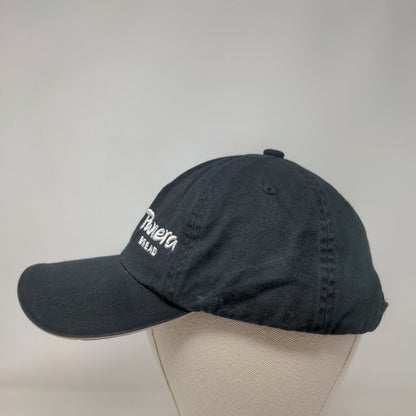 Panera Bread Strapback Hat Black One Size Embroidered Port Authority 6 Panel