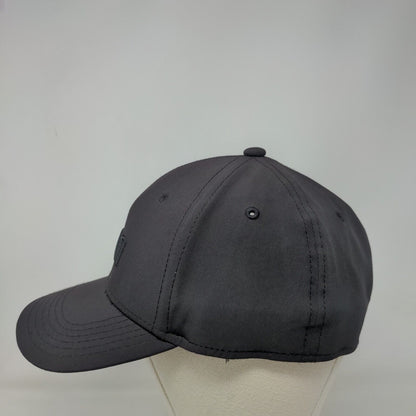 PUMA Stretch Fitted Hat Black L/XL Lightweight Embroidered Logo Vented Holes