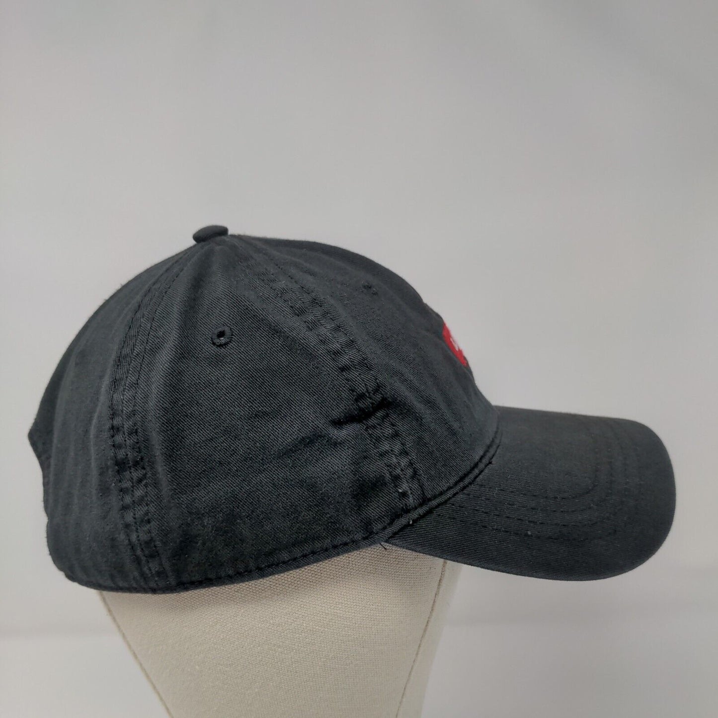 Levi's Slideback Hat Black One Size Adjustable Embroidered 6 Panel