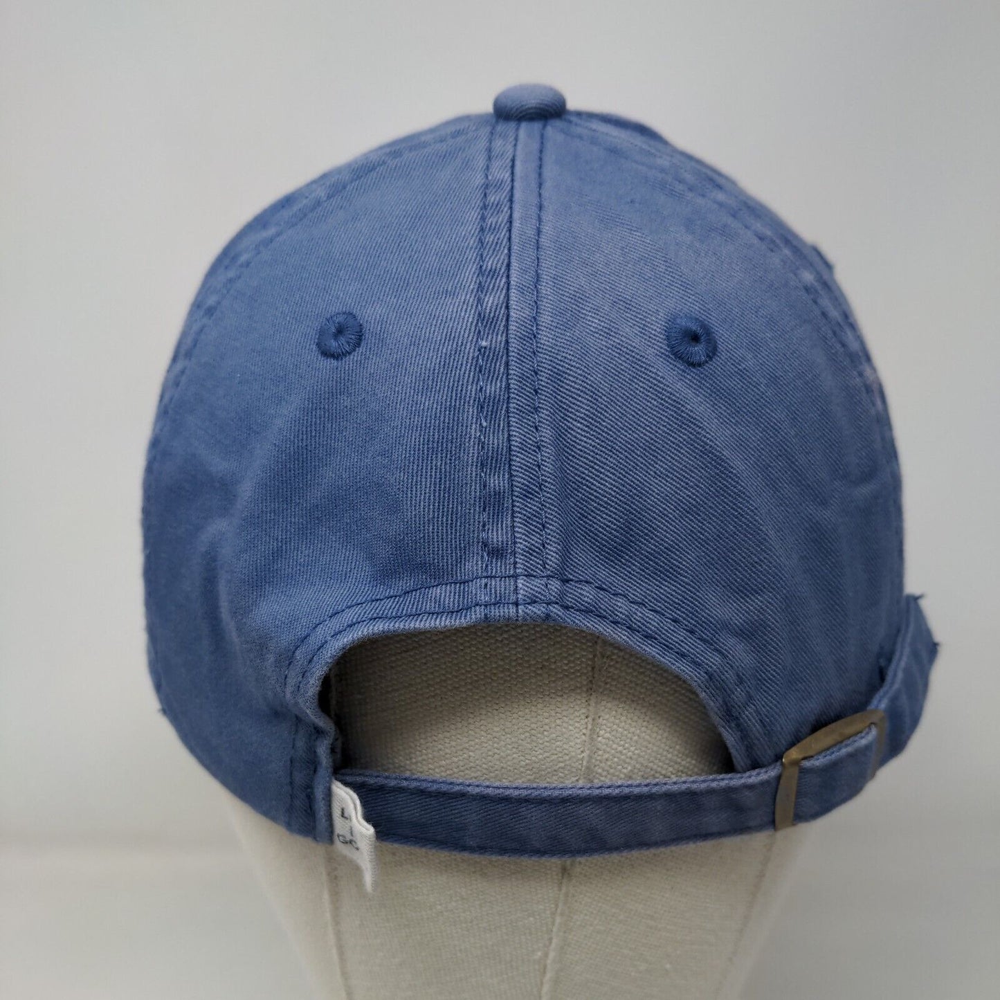 Life is Good Slideback Hat Blue One Size Adjustable Embroidered Patch Cotton