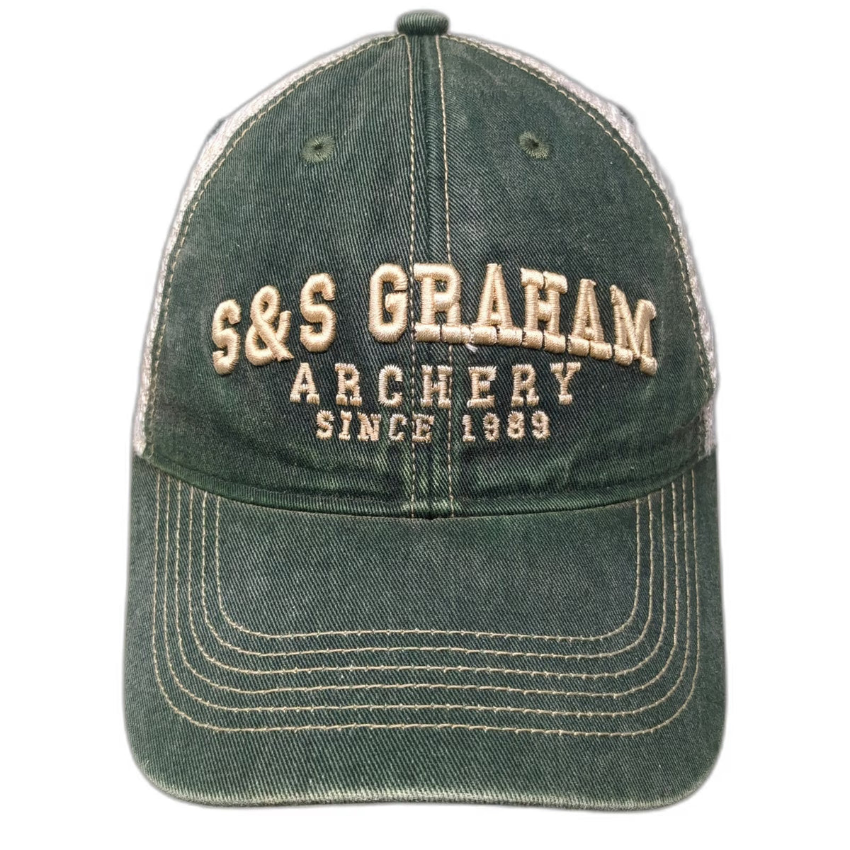Legacy S&S Graham Archery Since 1989 Trucker Hat Green OSFM Mesh Back Snapback