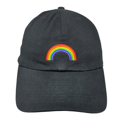 Rainbow Camp Slideback Hat Black OSFA Embroidered 6 Panel '47 Brand