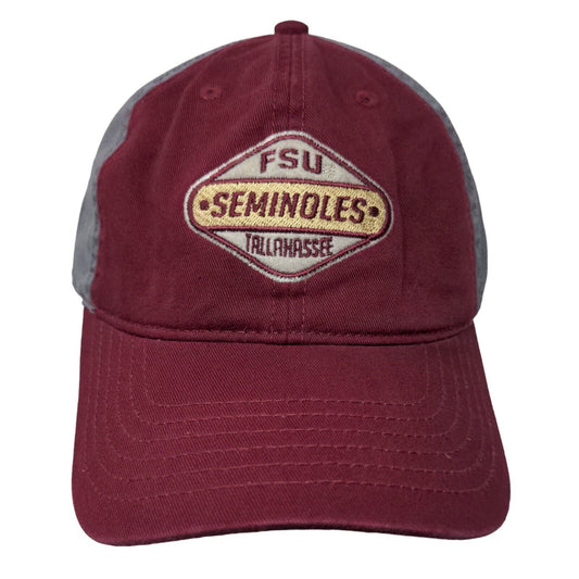 Captivating Headwear Men's Slideback Hat Red Gray OSFA FSU Seminoles Logo