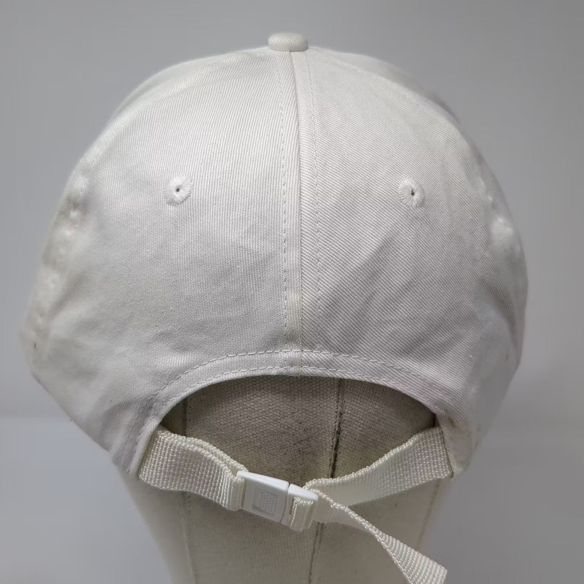 Jantzen White Baseball Cap One Size Embroidered Patch Diver Waves Hat Vintage
