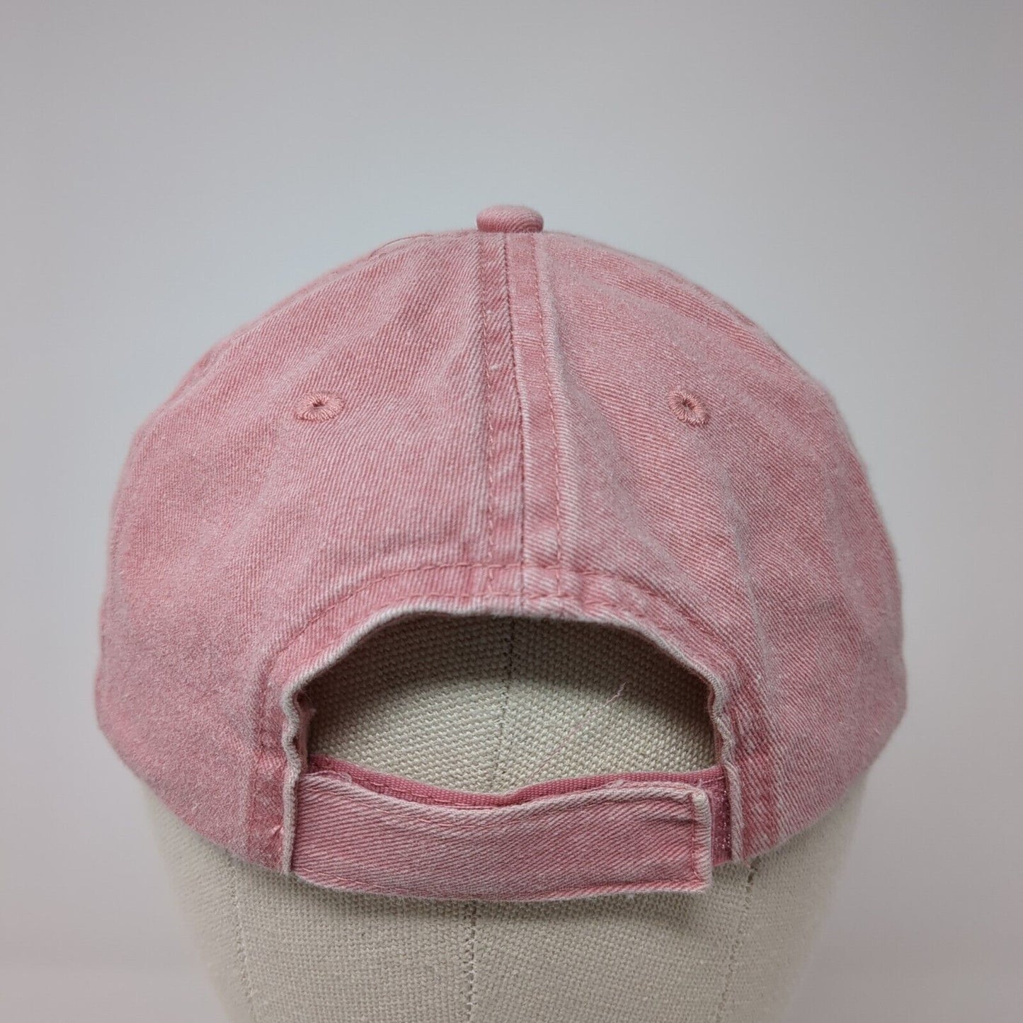Unbranded Strapback Hat Pink One Size Adjustable Vented Holes 6 Panel Blank
