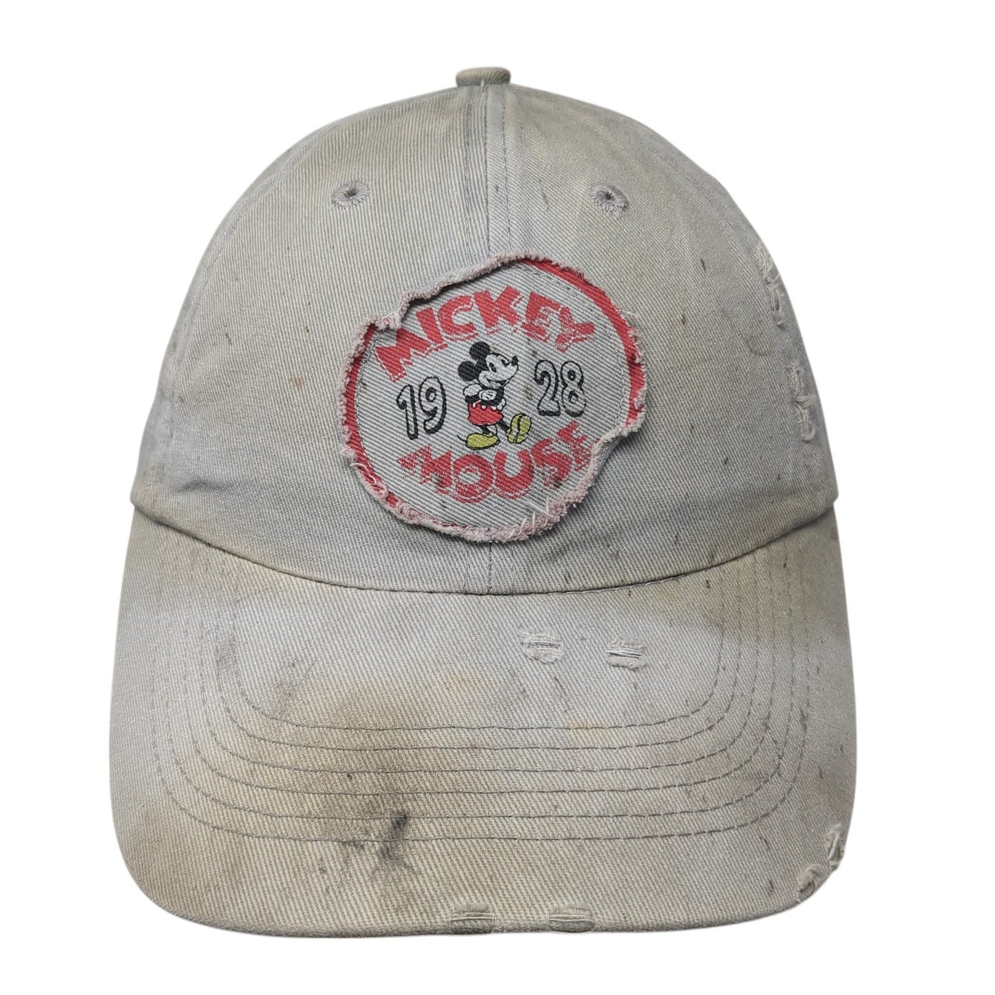 Mickey Mouse 1928 Slideback Baseball Cap Gray One Size Adjustable Disney Parks