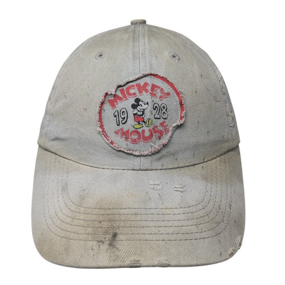 Mickey Mouse 1928 Slideback Baseball Cap Gray One Size Adjustable Disney Parks