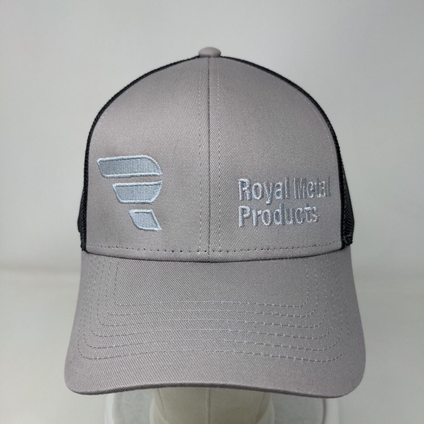 Royal Metal Products Snapback Trucker Hat Gray One Size Mesh Back Cap America