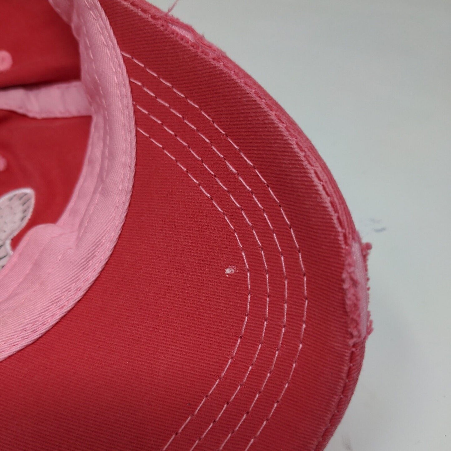 KB Ethos Women's Strapback Hat Pink Embroidered Crazy Heifer Cow Logo Distressed