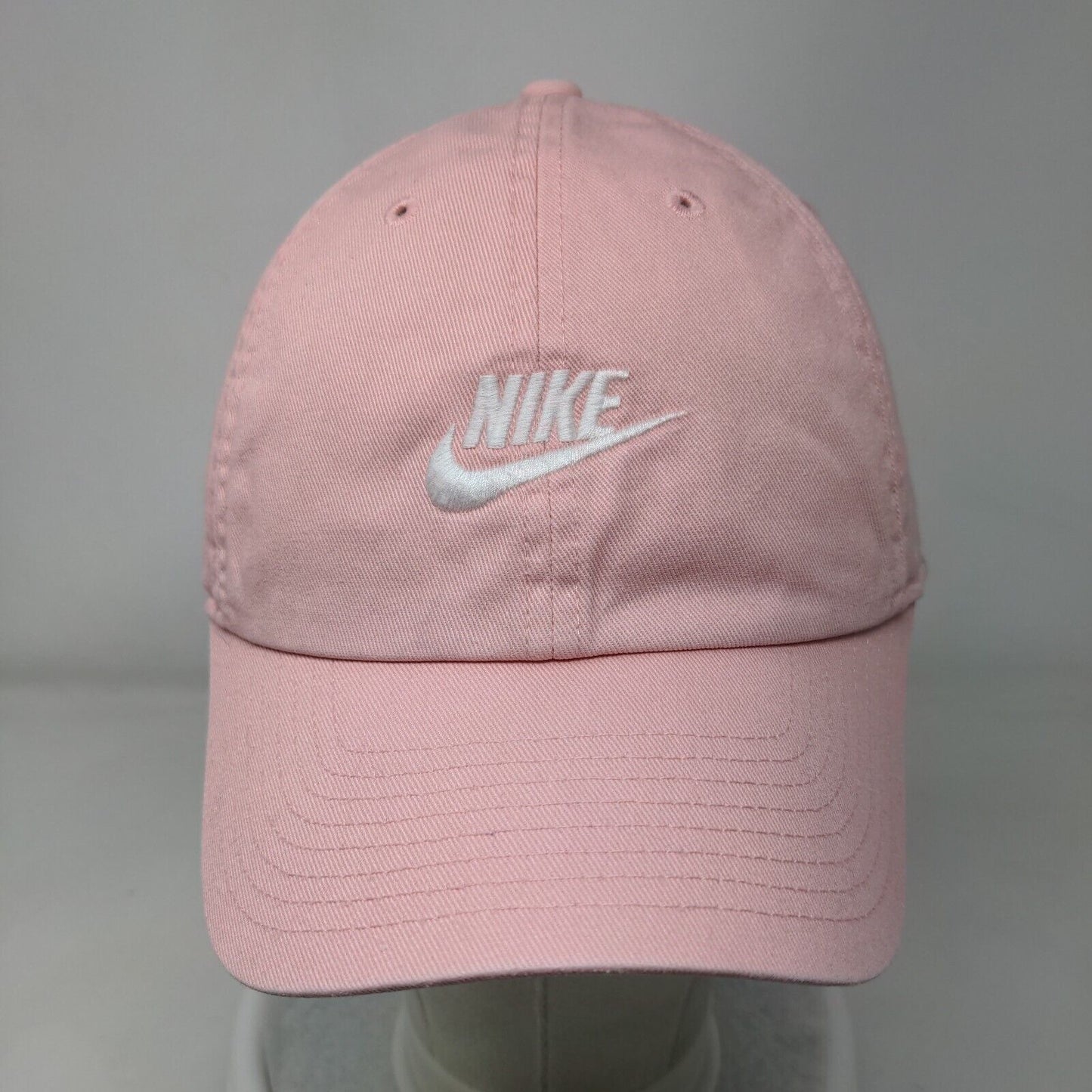 Nike Slideback Hat Pink OSFM Adjustable Embroidered Vented Holes Heritage86