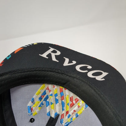 VA RVCA Snapback Hat Multicolor One Size Adjustable Embroidered Colorful