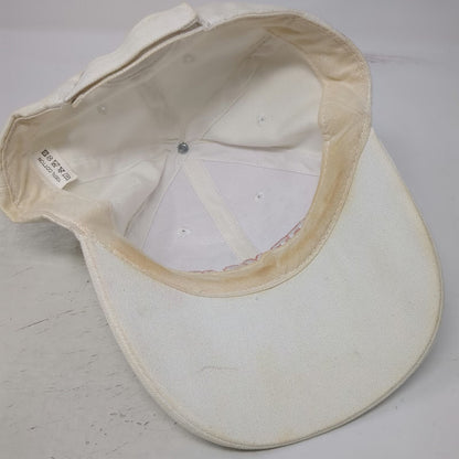 Germany Hat White Baseball Cap One Size Rhinestones Gems Strapback Cotton