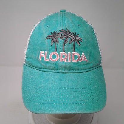 Florida Snapback Trucker Hat Blue OS Adjustable Embroidered Mesh Back Kaufman