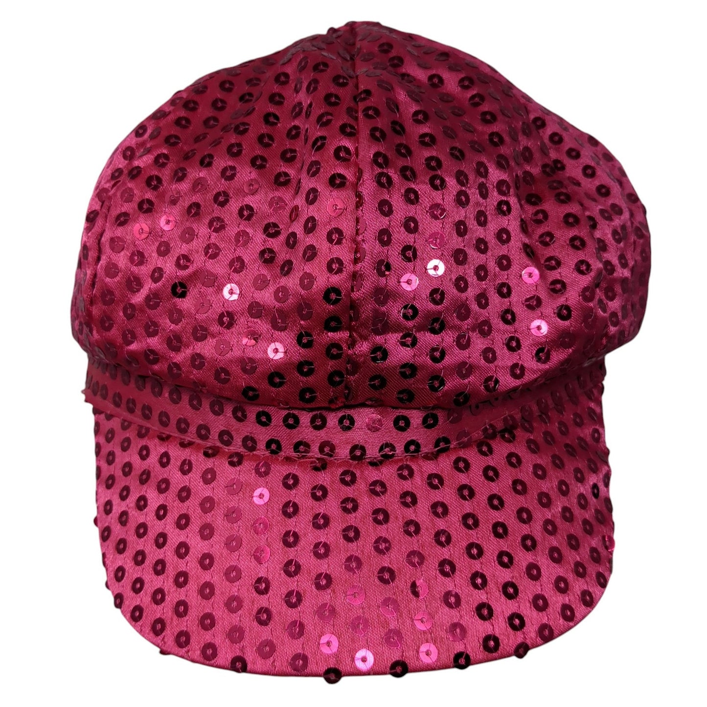 Unbranded Army Cap Pink One Size Lightweight Glitter Sequins Blank Polyester