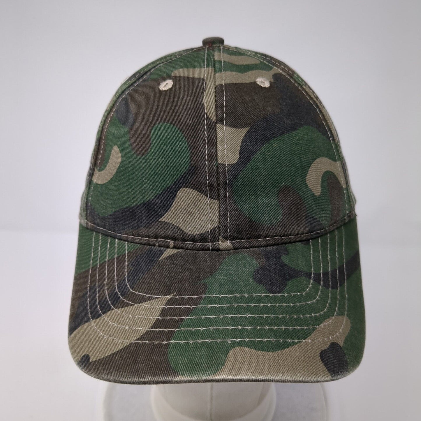 Unbranded Strapback Hat Camouflage OS Adjustable Vented Holes 6 Panel Blank