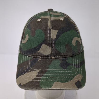 Unbranded Strapback Hat Camouflage OS Adjustable Vented Holes 6 Panel Blank