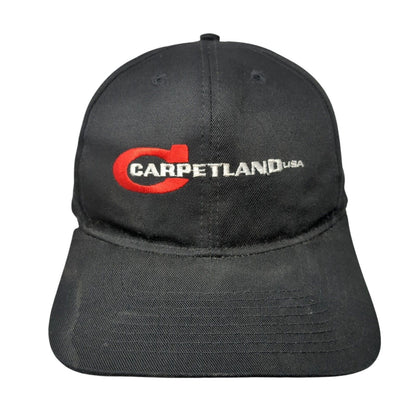 Carpetland USA Snapback Hat Black One Size Adjustable Embroidered Cotton