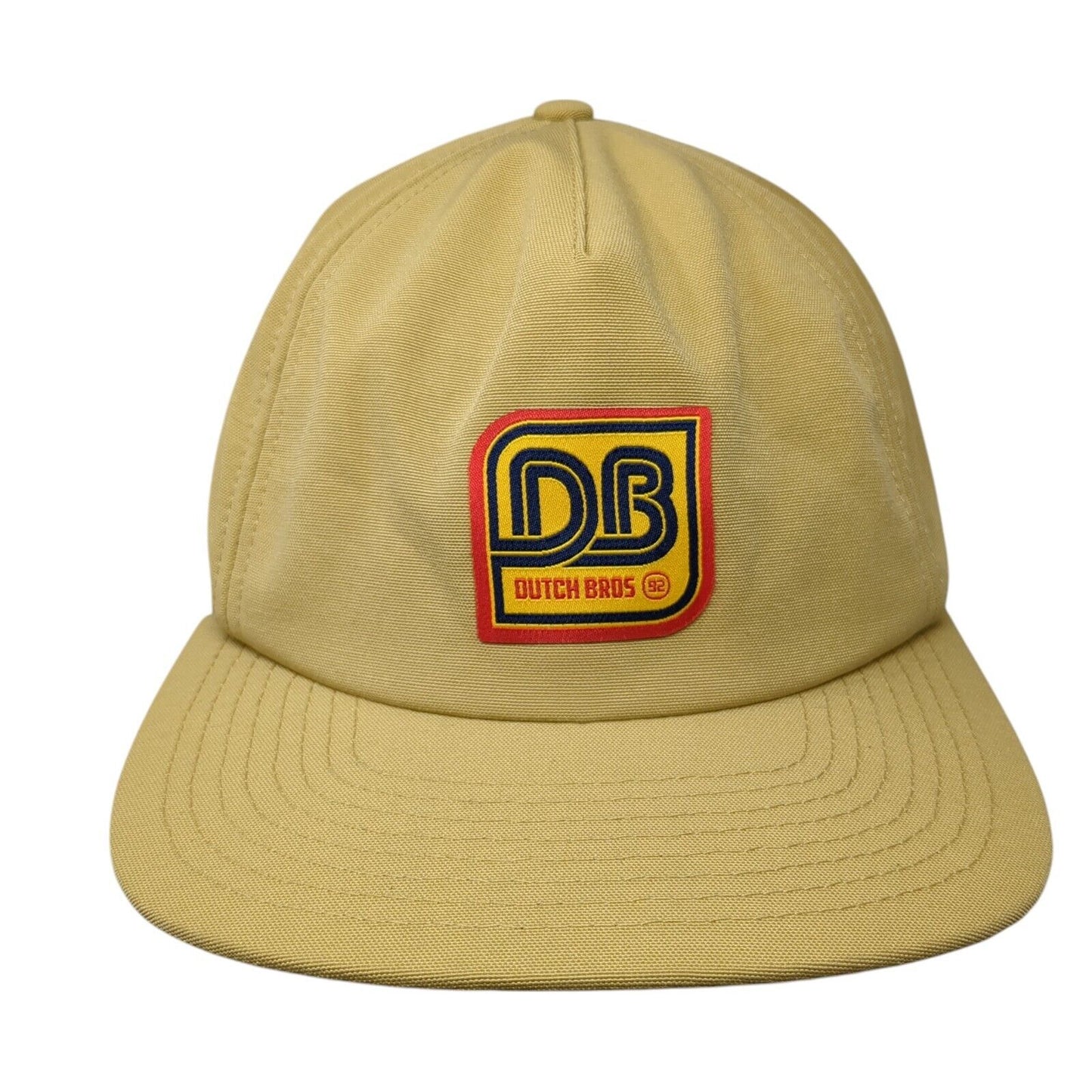 DB Dutch Bros 92 Snapback Hat Tan One Size Adjustable Embroidered Logo Rpet