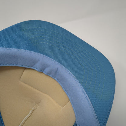 Vintage Marineland Baja Reef Snapback Mesh Back Trucker Hat Blue White