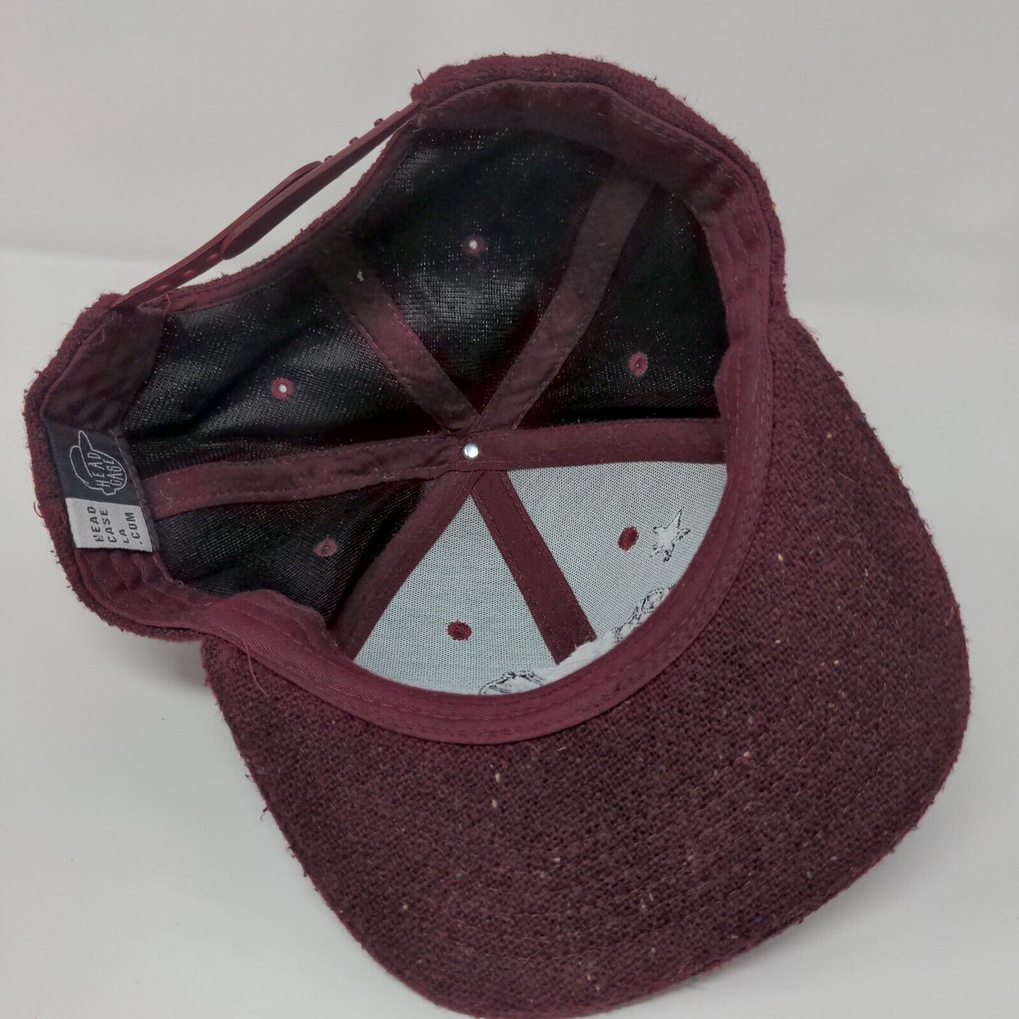 California Republic Bear Snapback Hat Red One Size Embroidered Headcase