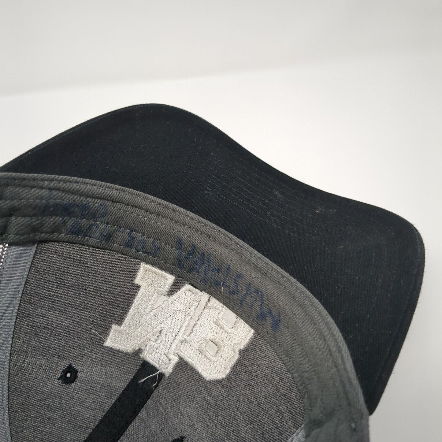 NB Snapback Mesh Back Trucker Hat Black Small Embroidered Adjustable