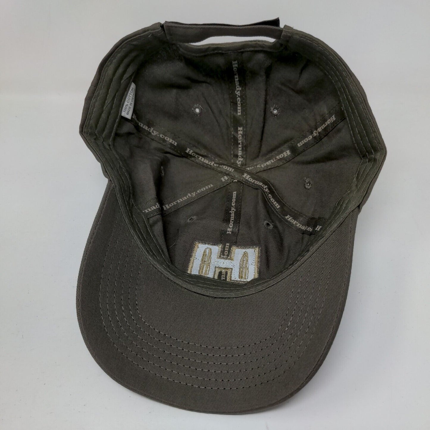Hornady Strapback Hat Brown One Size Embroidered Adjustable 6 Panel Ammo Guns