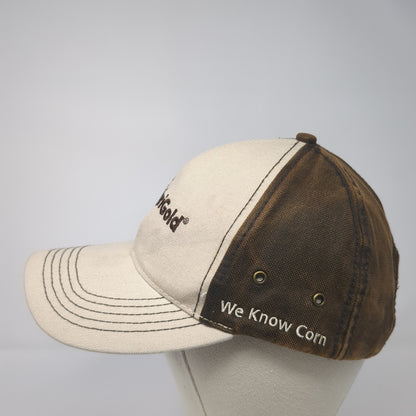 AgriGold Strapback Baseball Cap Brown One Size Adjustable Embroidered 6 Panel