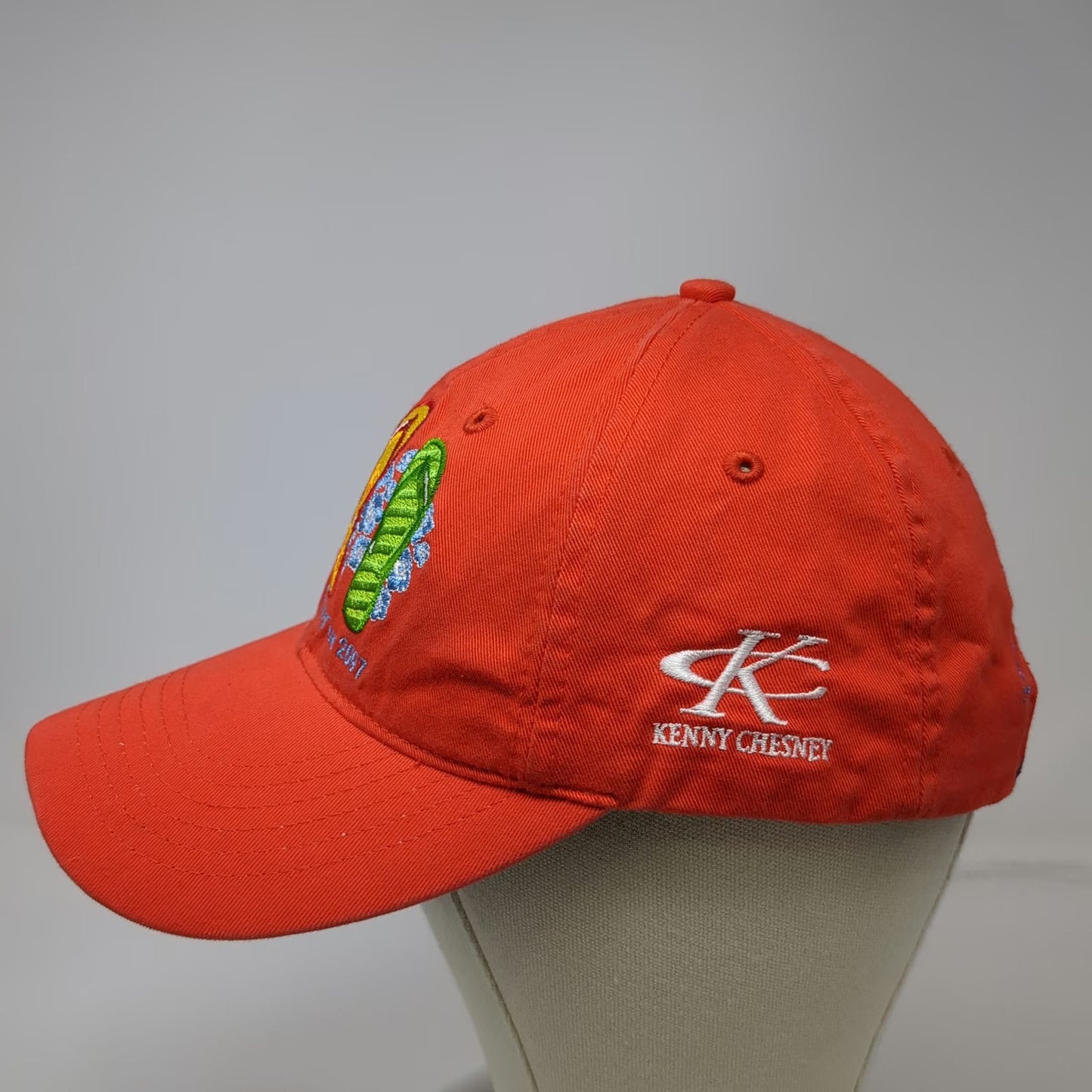 Kenny Chesney Baseball Cap Orange OS Flip Flop Summer Tour 2007 Concert Hat