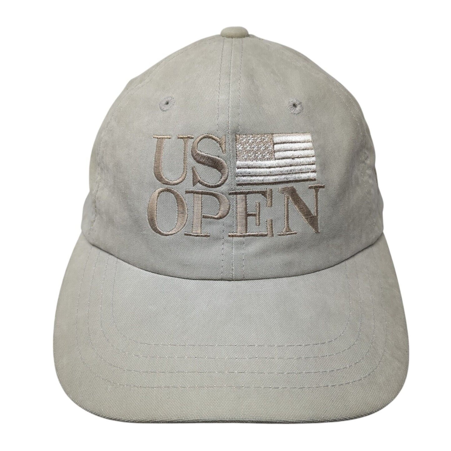 US Open 2000 Pebble Beach Slideback Hat Tan One Size Adjustable Imperial