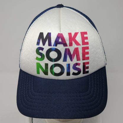 Make Some Noise Tiesto Snapback Trucker Hat Blue One Size Mesh Back