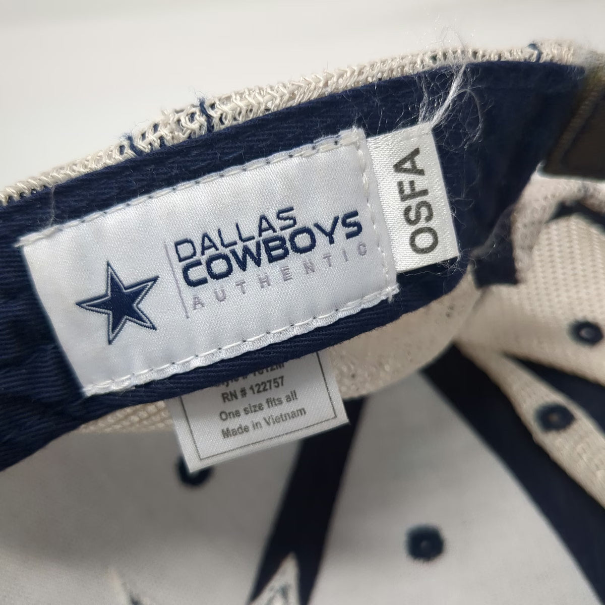 Dallas Cowboys NFL Green Camo Mesh Back Hat OSFM Strapback Star Logo Authentic