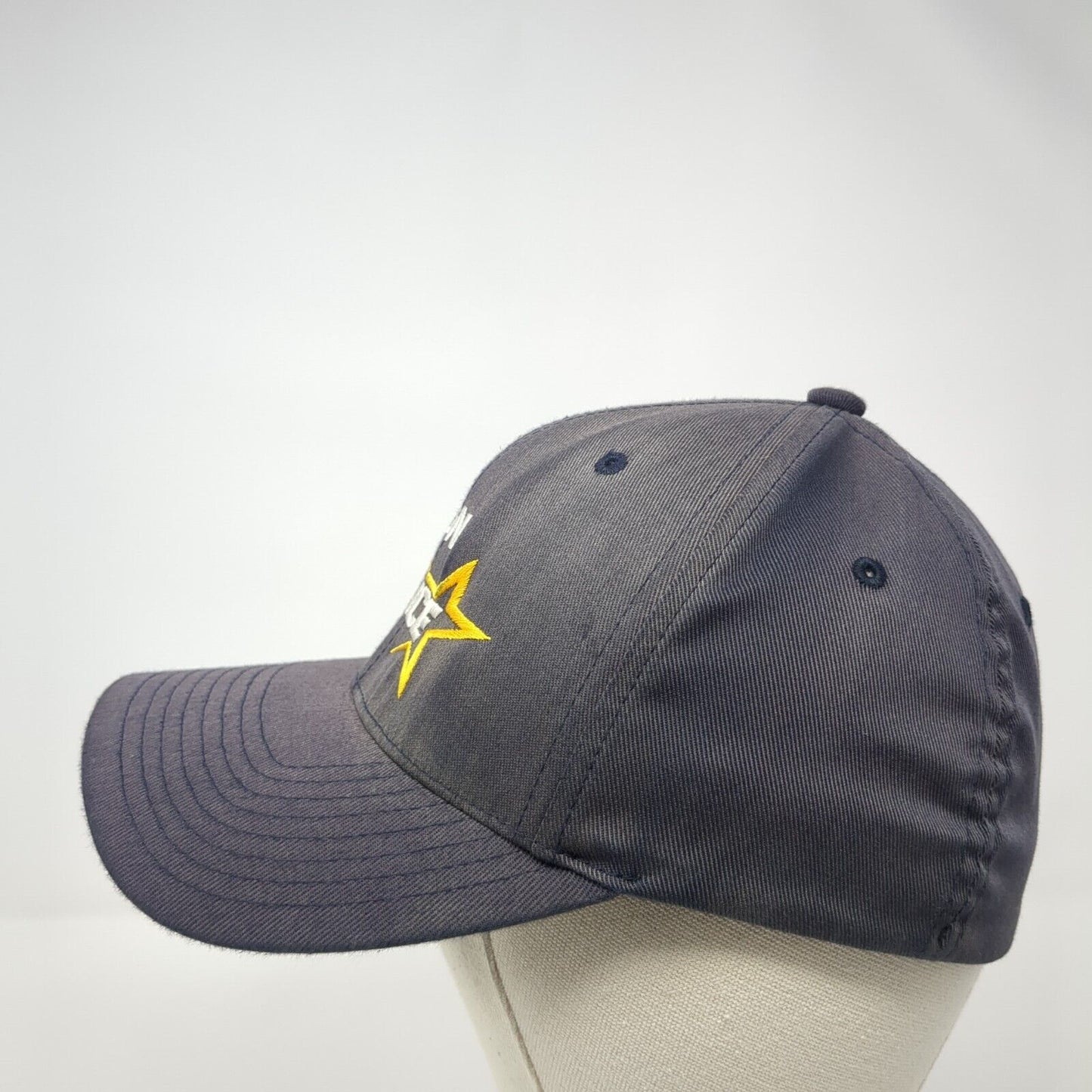 RIP On Police Fitted Hat Blue S/M Flexfit Embroidered Vented Holes Yupoong