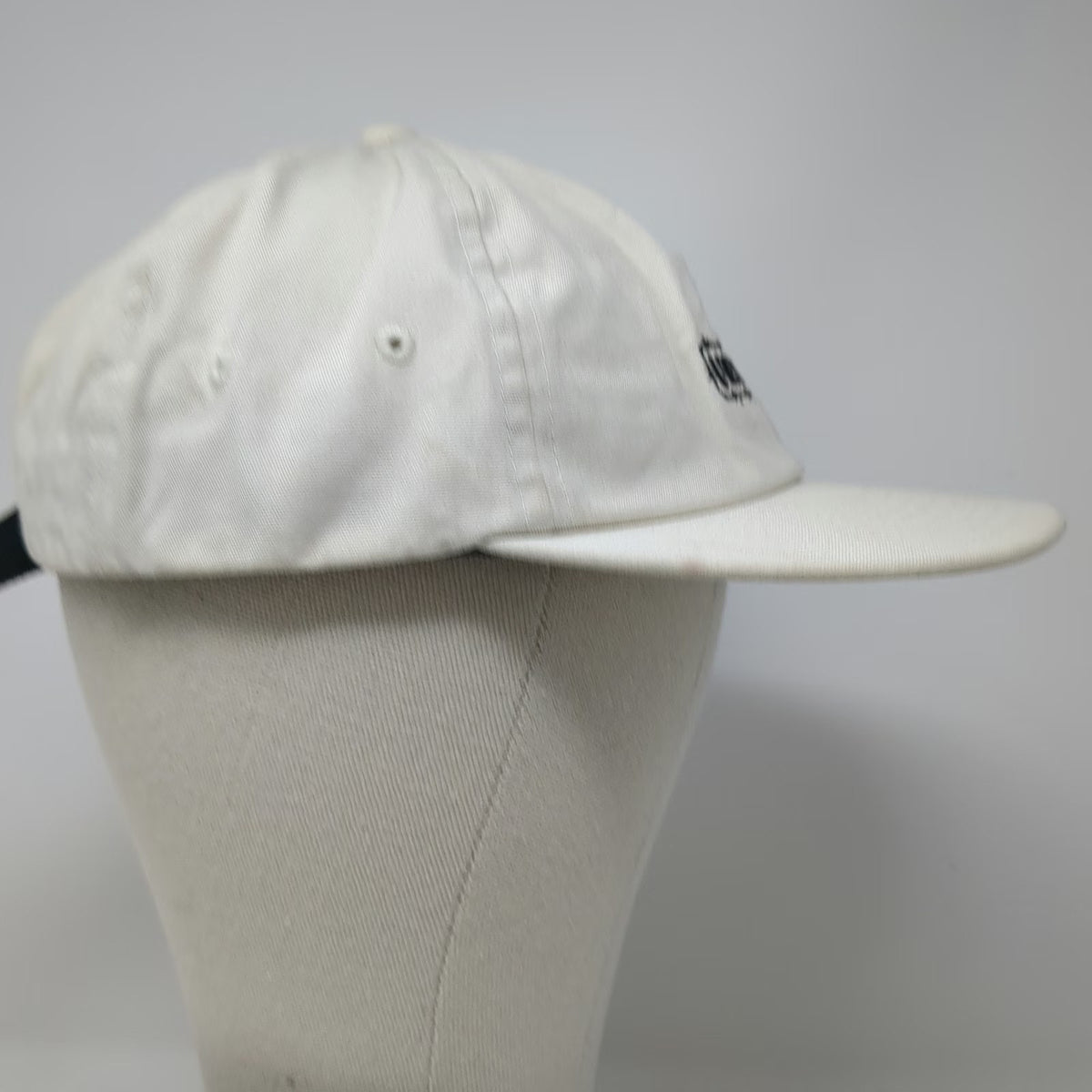 Vans Baseball Cap White One Size Barbed Wire Strapback Cotton Twill Logo Hat