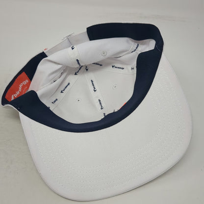 Birddogs Baseball Cap Hat White One Size Performance Stretch Blue Orange Logo