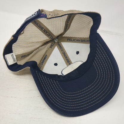 Pelican Brewing Baseball Cap Blue One Size Mesh Back Patch Born at the Beach Hat
