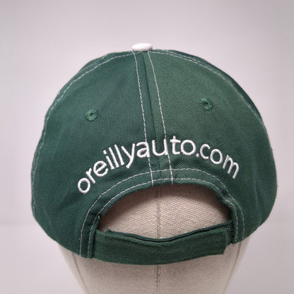 O'Reilly Auto Parts Strapback Hat Green One Size Colorblock Adjustable