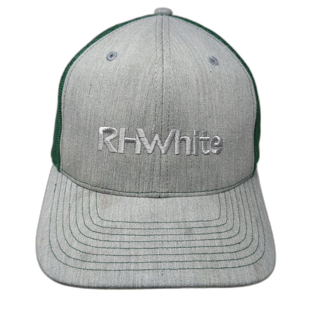 Richardson Trucker Hat Gray Green One Size RH White Construction Snapback