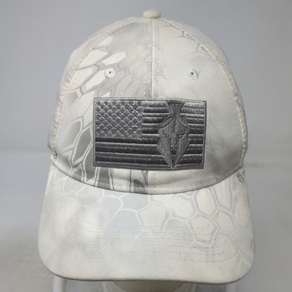 Kryptek Baseball Cap White One Size Camo Tactical Flag Spartan Embroidery Hat