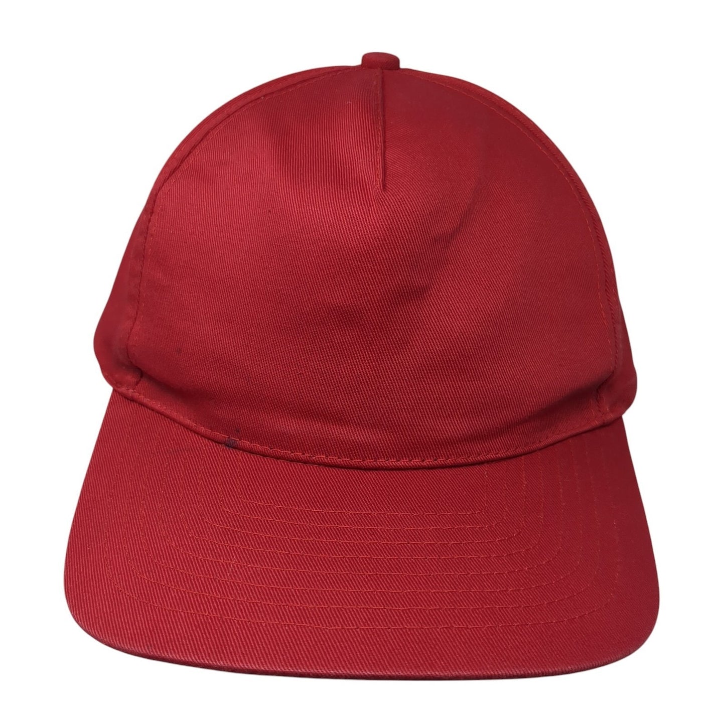 Headmost Snapback Hat Red One Size Solid Adjustable Outdoor Blank