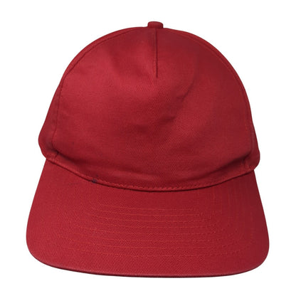 Headmost Snapback Hat Red One Size Solid Adjustable Outdoor Blank